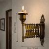 Vintage Wall-Mounted Candlestick Adjustable Metal Candle Holder Candle Bracket  Gifts