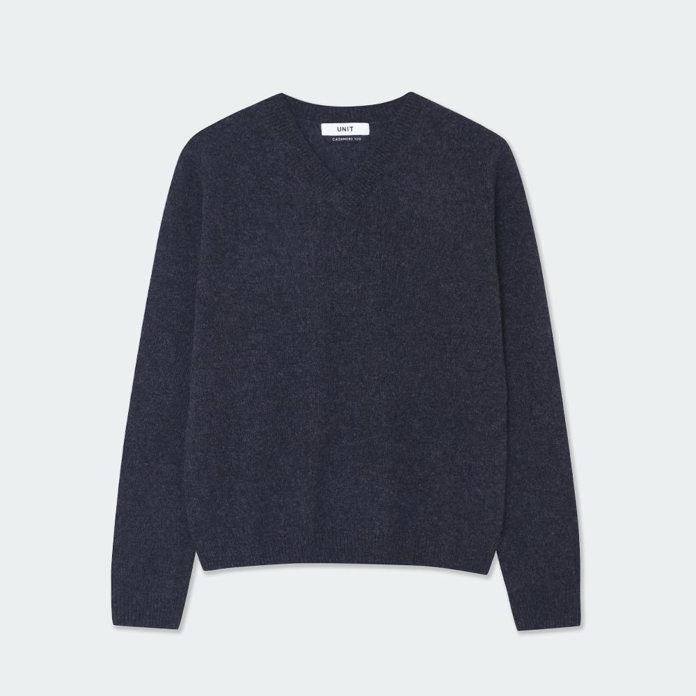 Yunis 100% Cashmere Basic V-Neck Clover Pullover - 4 Colors