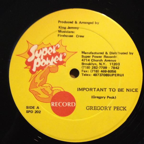 LP Record GREGORY PECK ANTHONY MALVO Important To Be Nice Rain From Th SPD202 SUPER POWER US Reggae Ska Dub Used