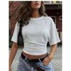 Womens Spring Tops Summer Shirts for Women Casual Short Sleeve Ruched Design Relaxed Fit Womens Summer T Shirts