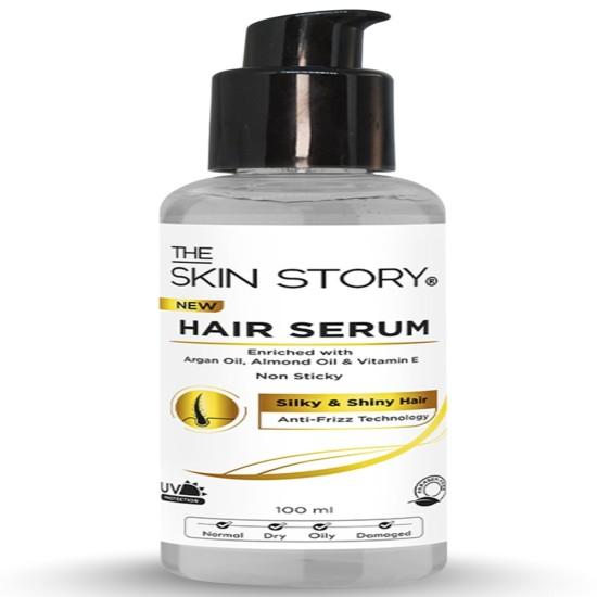 

The Skin Story Сыворотка для волос против пушистости Нелипкая Защита и Блеск Для сухих, непослушных и пушащихся волос Защита от УФ с аргановым маслом, миндальным маслом и