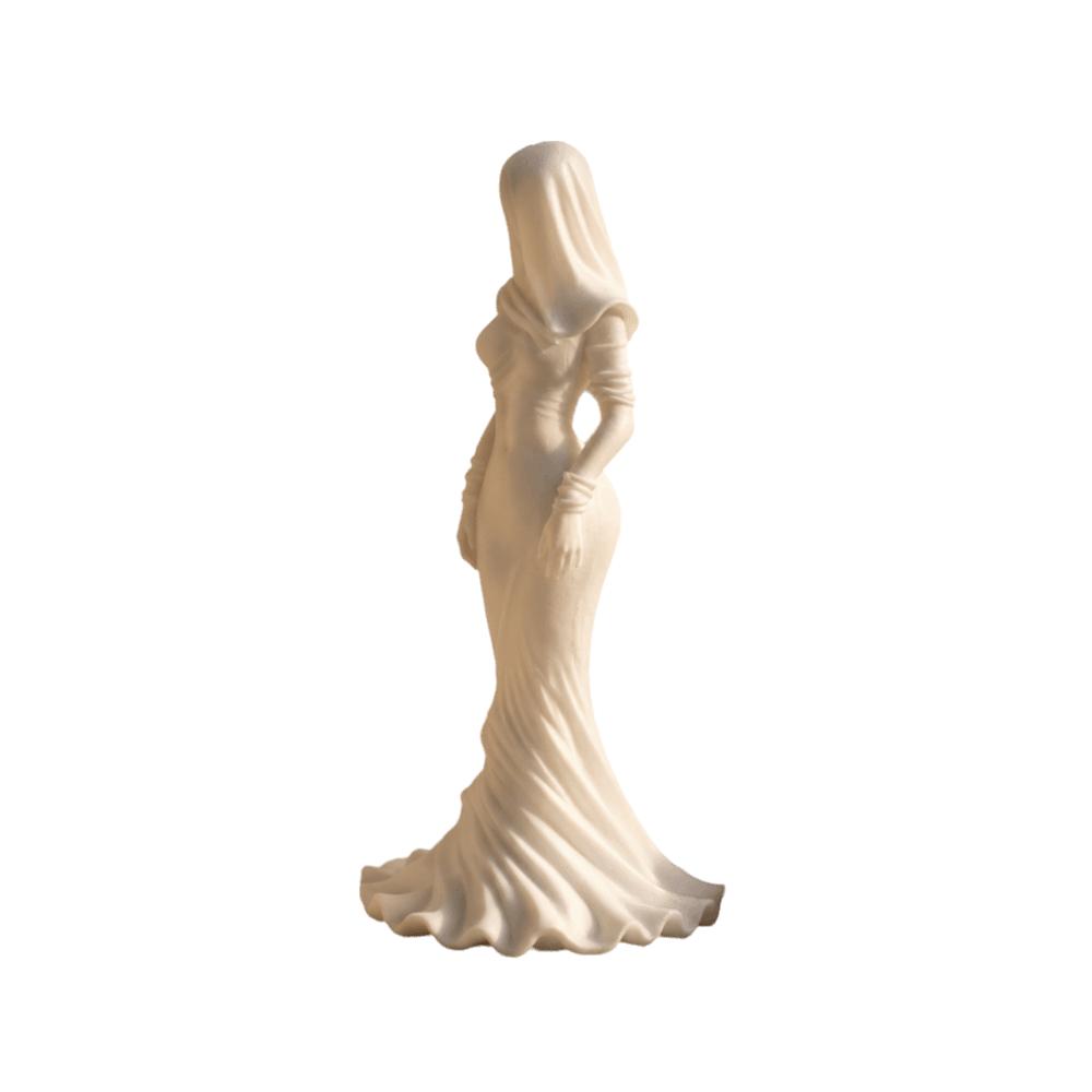 Einfache 3D-gedruckte tanzende Dame Statue Heimdekoration Elegante Frauenfigur Statue Fließender Rock Mädchen Skulptur Geschenk