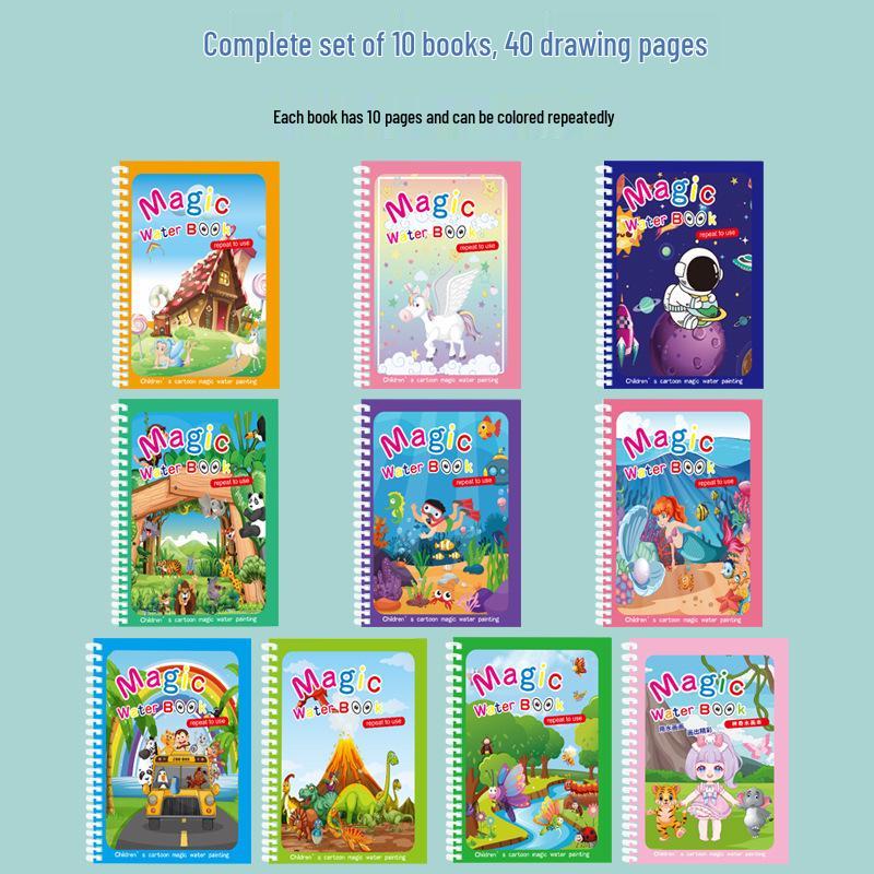 Children's Educational Water Painting & Doodle Book for Early Learning