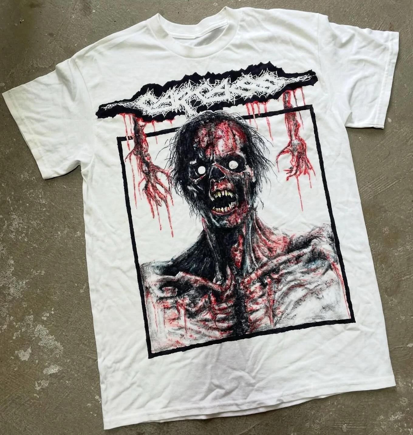 white Carcass T-shirt L