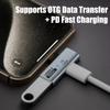 2pcs Type C Converter Adapter PD100W Fast Charging Splitter Support 10Gbps Data for Multiple Devices and Travel Use