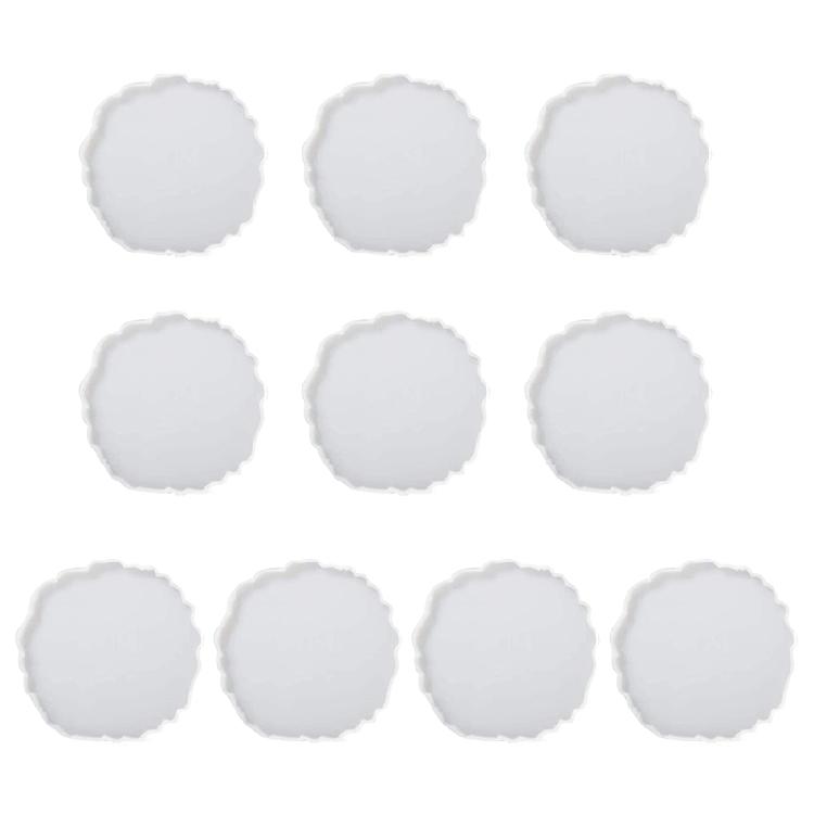 

10 Pcs Jewelry Decorative Epoxy Silicone Mould Glossy Mug Pad Resin Casting Mold 1