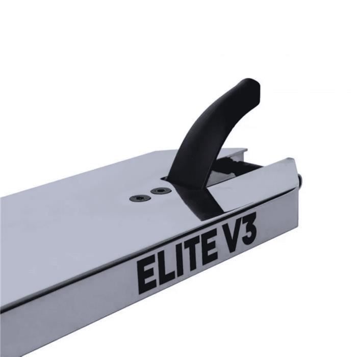 Deck trottinette - ELITE - Supreme V3 - Chrome - 22 x 48 cm - Pour skatepark et street