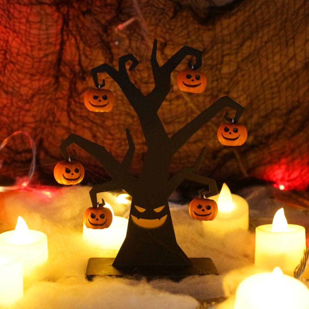 Funny Halloween Desktop Decoration Scary Halloween Accessories Halloween Pumpkin Tree  Home