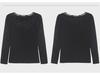 2024 Women's Plus-Size Long Sleeve Lace Mesh Warm Shirt