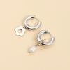 Heart-shaped Asymmetrical Sweet Cool Daily Wear Ear Buckles Personality Festival Gifts For Women Fashion Earrings Flower 1 Pair  Handmade
