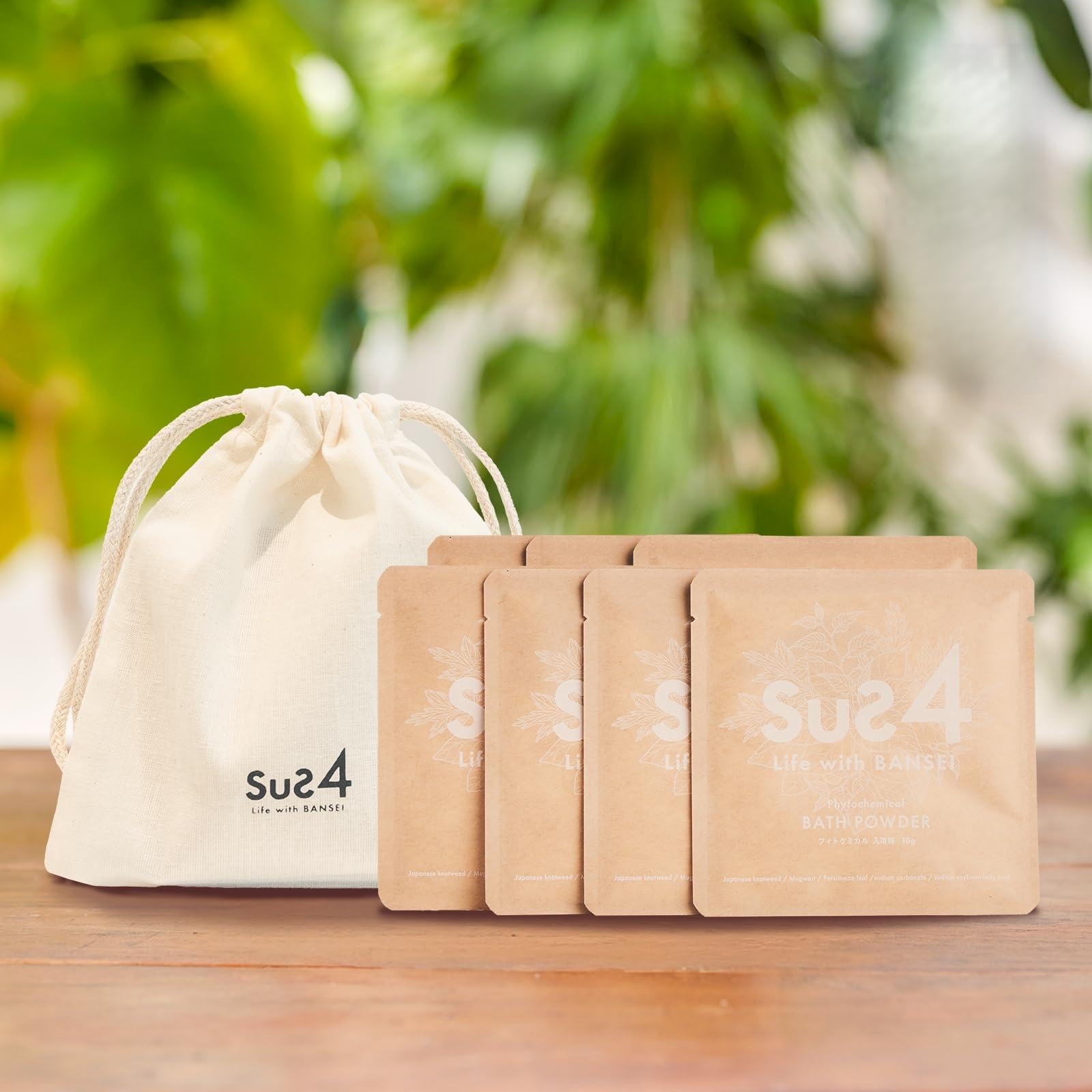 

sus4 Organic Bath Additive Contains Persimmon and Japanese Knotweed Phytochemicals Made in Japan Moisturizing Plant Extracts Thick Texture Gift x 7
