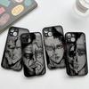 Capa de Celular de Luxo Hot Anime Attack On Titan Para iPhone 17 16e 16 15 14 13 12 11 Mini Pro Air Max X XR XSMax 7 8 6 Plus Fosca