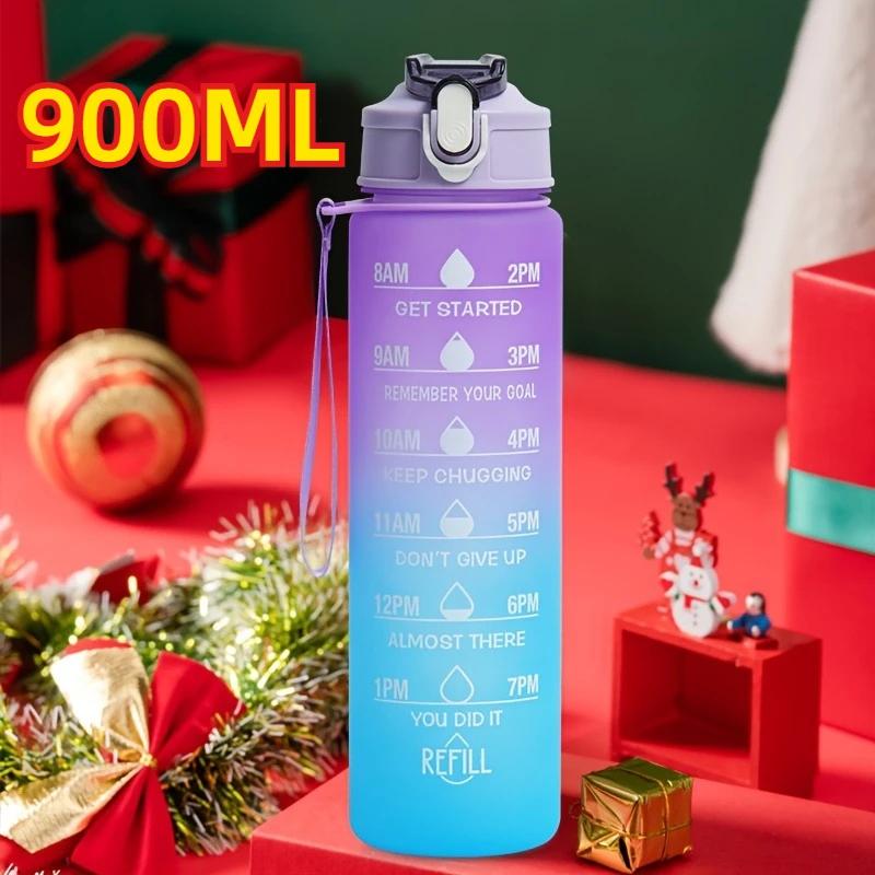 1-3PCS Sports Water Bottle for Running Drinking Bottle 2L Motivational with Time Marker Stickers Portable Reusable Plastic Cups