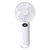 LCD Display Portable Fan USB Rechargeable Handheld Vertical Handheld Fan Silent 6-Speed Wind Power Electric Fan Desk Use