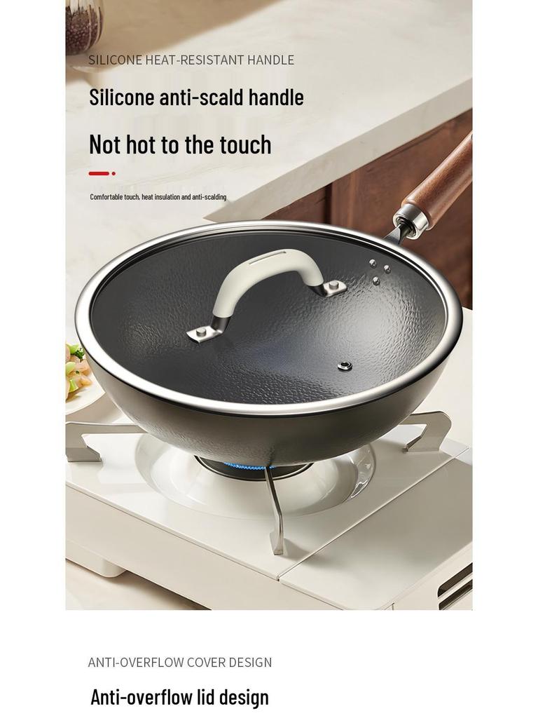 Universeller Deckel aus gehärtetem Glas mit Silikongriff, Verbrühschutz, Passend für Töpfe und Woks von 24-26 cm, Allzweck-Kochgeschirr-Zubehör