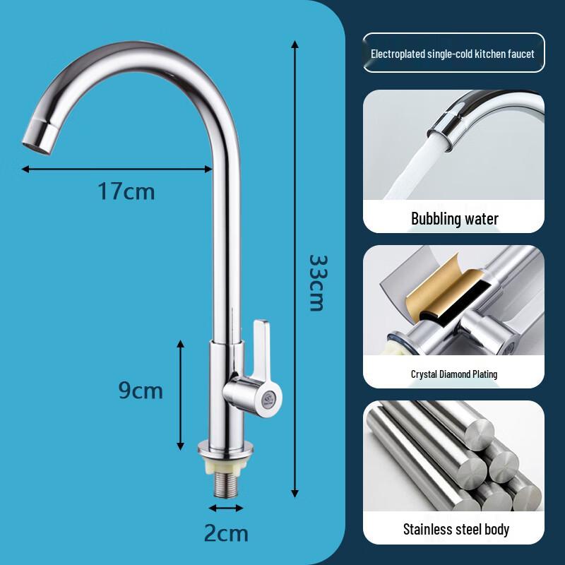 TLXT Wall-Mounted Kitchen Faucet