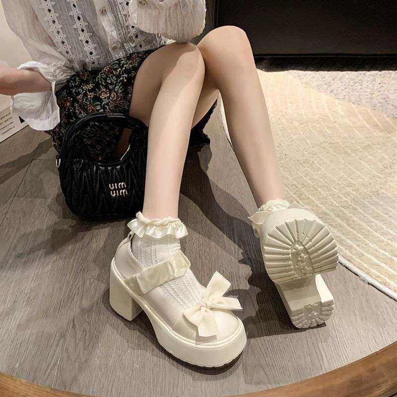 Fairy Shoes Gentle French High Heels Single Shoes Female 2025 New Lo Retro Mary Jane Women's Shoes Lolita Shoes