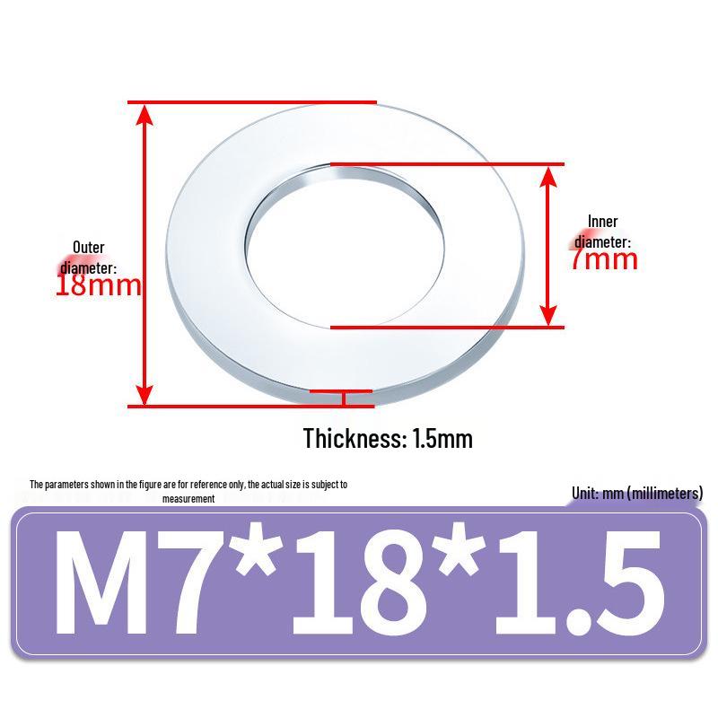 Extra Large Galvanized Metal Flat Washer (Sizes M1.6-M14)