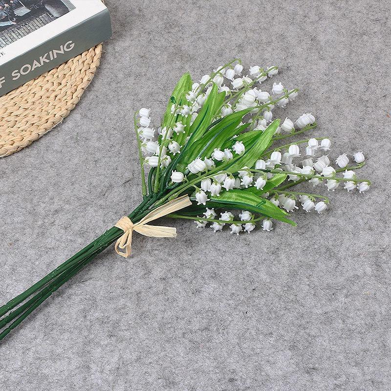 Simulation Lily Of The Valley Fake Flower Bouquet Wedding Home Decoration Bouquet Artificial Wind Chimes Flower Shooting Props