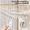 1/2/3Pcs Coat Hanger with 8 Clips Multi-Function Storage Hanger Space-Saving Hanging Wardrobe Organizer Jeans Skirts Scarves Belts Towels Accessories