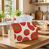 1pc Pop Art Tomato Slice Tissue Holder - A Vibrant Red Storage Box for Napkins, Perfect for Rolls, Facial Tissues, Or Single Sheets. This Versatile Or