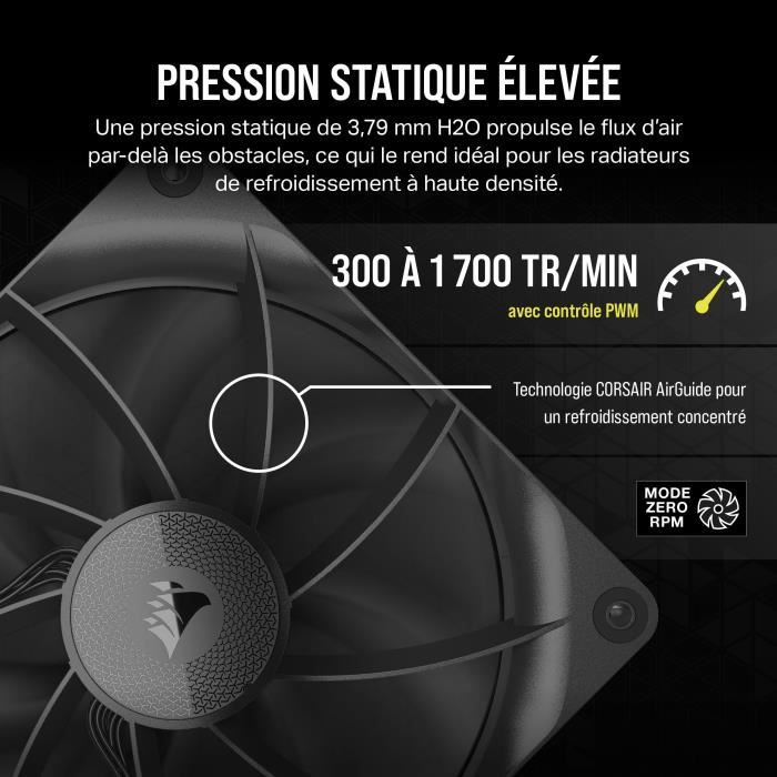 Refroidissement PC - CORSAIR - CO-9051012-WW - Kit De Démarrage Ventilateurs PWM 140 Mm iCUE LINK RX140