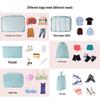 Twill 8-piece Multi-purpose Travel Storage Bag Set for Clothes & Toiletries