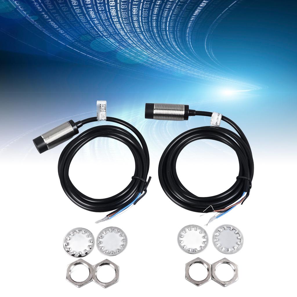 2 ks indukčních senzorů přiblížení 8 mm, detekční vzdálenost, DC 4 vodiče, NPN, NO, NC, senzor přiblížení