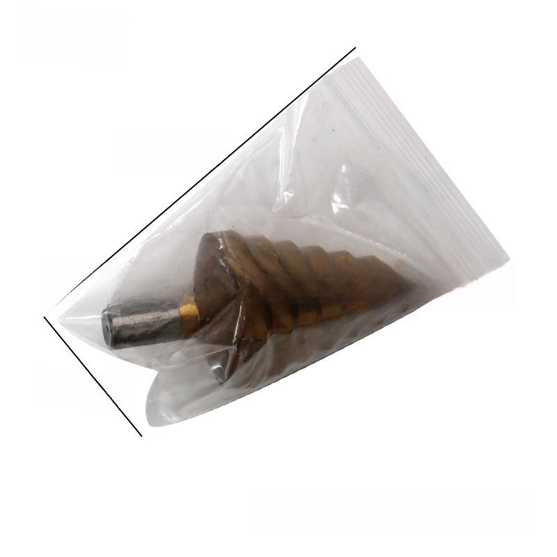 Titanium-Plated Nitrided Step Drill, 10-45mm, Large Size Pagoda Drill for Electric Drills