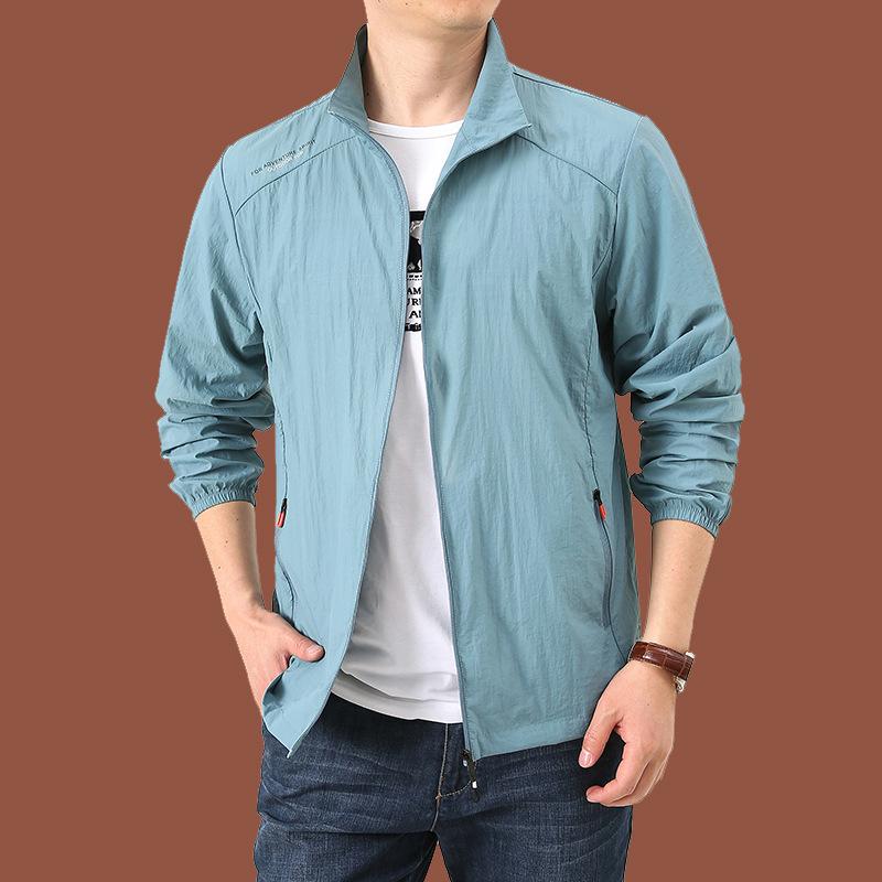 Sommer Sonnenschutzjacke Herren Outdoorbekleidung Schnelltrocknender Hautmantel Herren Sport Sonnenschutz Wandern Radfahren Angeln Camping Jacke
