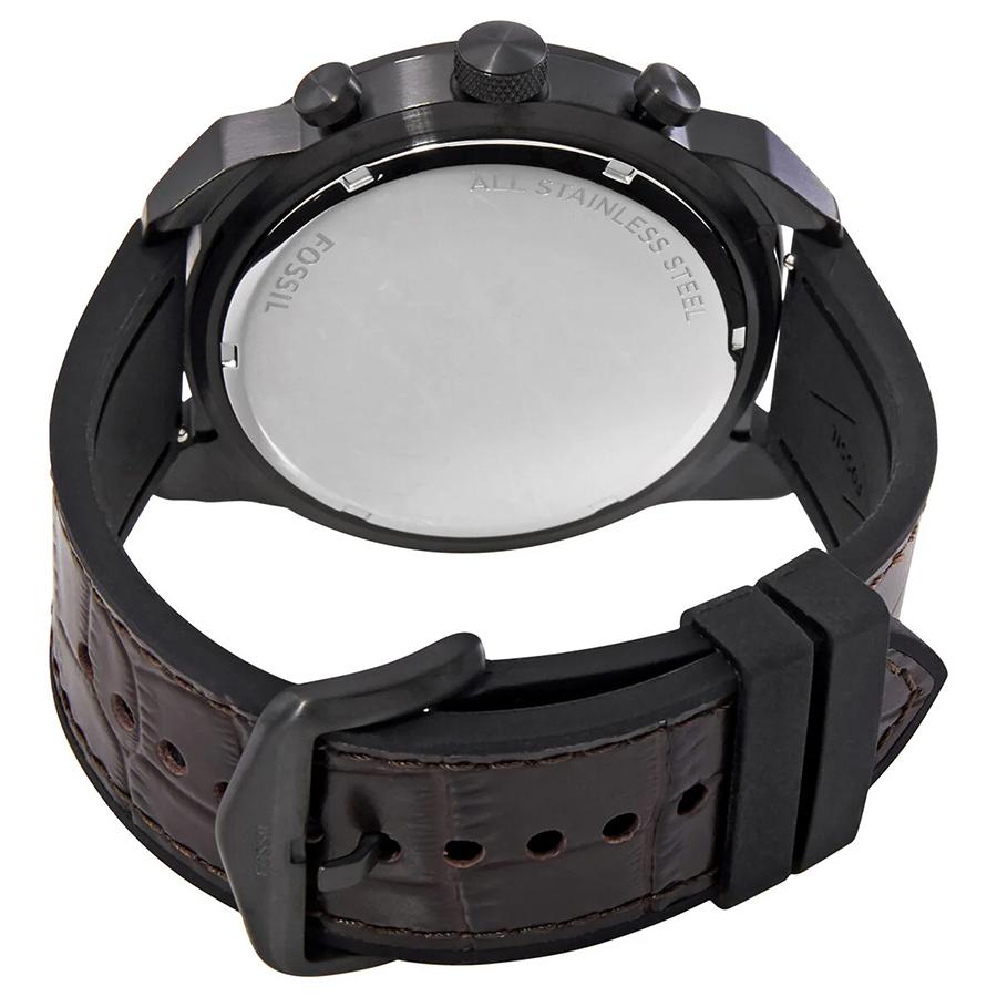 Fossil Ceas pentru bărbați cu carcasă din oțel inoxidabil, cuarț, curea din piele FS5713