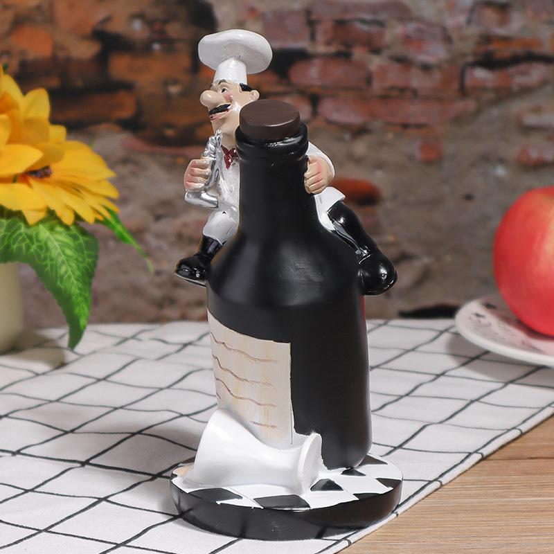 Chef Sculpture Series Exquisite Resin Crafts Home Decoration Art Sculptures for Kitchen, Dining Table,  and Hallway Decor