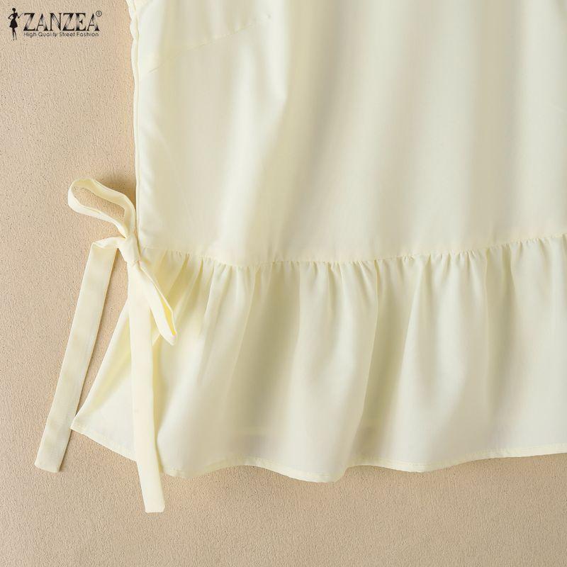 ZANZEA Women Summer Casual Round Neck Sleeveless Tank Tops