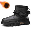 Pánské zimní teplé sněhule Voděodolné kotníkové boty pro muže Krátké kozačky s protiskluzovou kožešinou Lehké outdoorové sportovní vycházkové boty