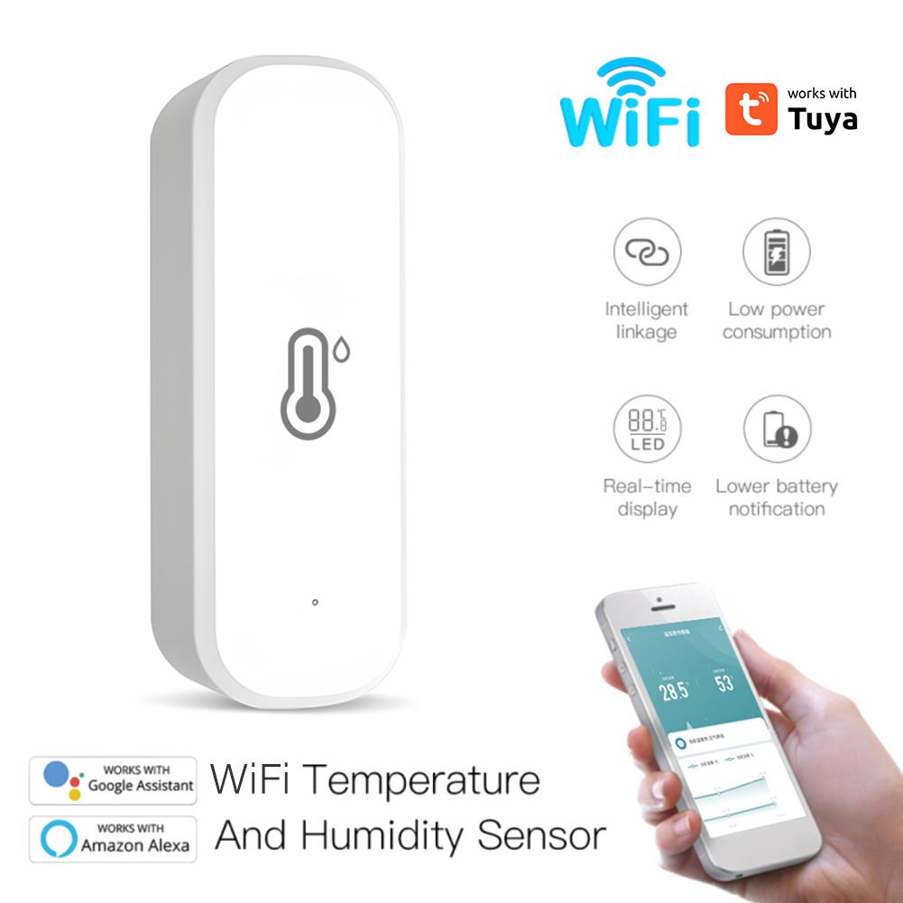 

Датчик температуры и влажности Tuya WiFi/Zigbee, домашний термометр, совместимый с Smart Life Alexa и Google Assistant CHINA