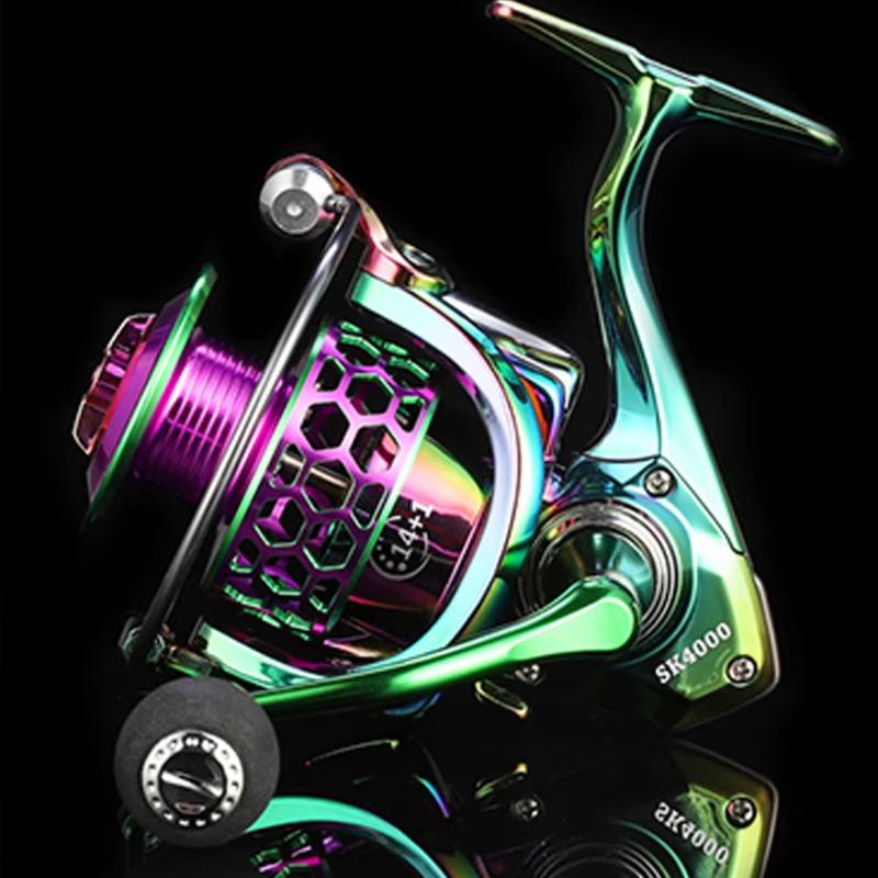 New color electroplated spinning fishing reel, smooth, strong, lightweight, full metal head bait casting fishing gear accessories