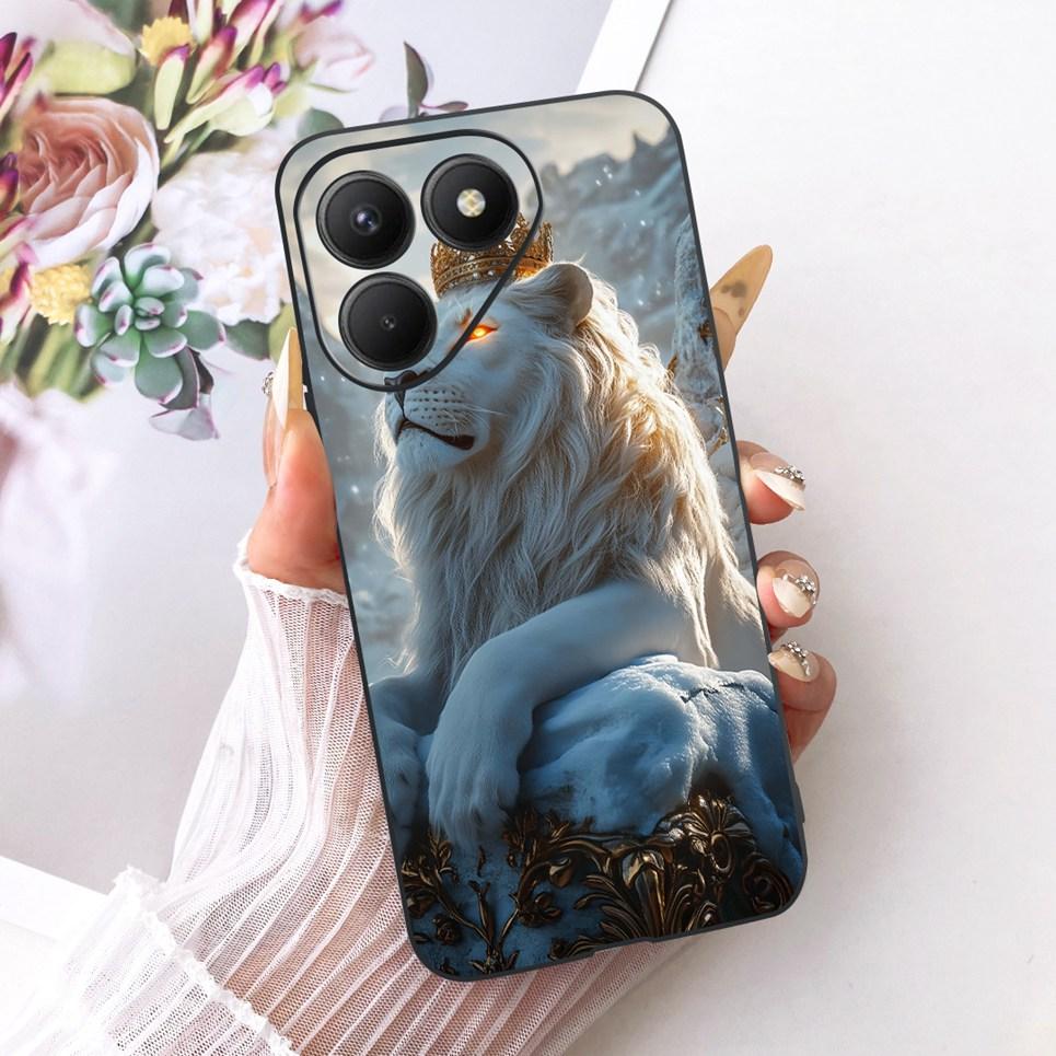 Casing For Tecno Pova 7 4G 5G LJ6 LJ7 Phone Case Pova 7 Pro Pova7 Ultra Cases Cute Cartoon Animals Dragon Lion Soft Black Cover