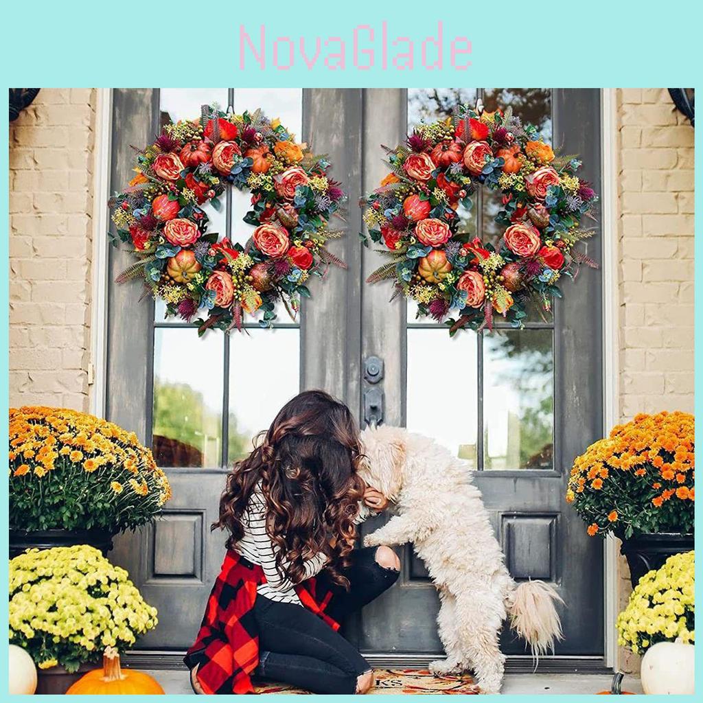 Festive Thanksgiving Day Christmas Wreath Ornament Home Decoration