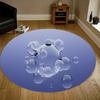 Flannel Printed Round Rug With 3D Bubble Design Soft Non Slip Floor Mat For Living Room Or Bedroom Modern Home Decorative Carpet