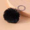 Cute Soft Fluffy Ball Keychain Plush Faux Rabbit Fur Key Ring Pendant for Women Girls Handbag Decor DIY Jewelry Gift