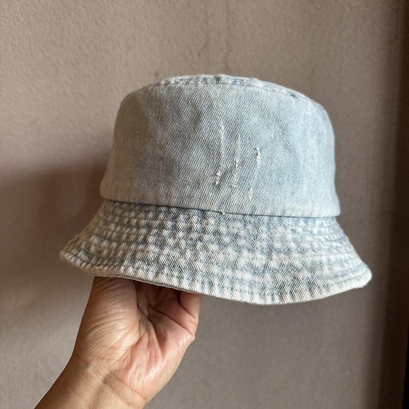 Cap Fisherman Denim With Uv Protection And Water Wash Finish For Gift Women