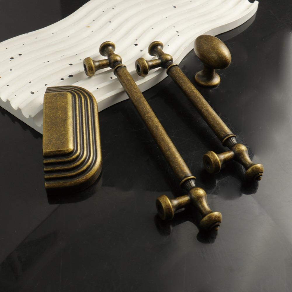 Bronze Solid Antique Brass Cabinet Handles Wardrobe Pull Cupboard Door Knob Kitchen Cabinet Handles Bronze Pulls