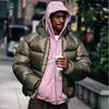 Heren Winter Warm Dik Katoen Met Capuchon Pufferjas Europese Stijl Beer Borduurwerk Casual Pasvorm