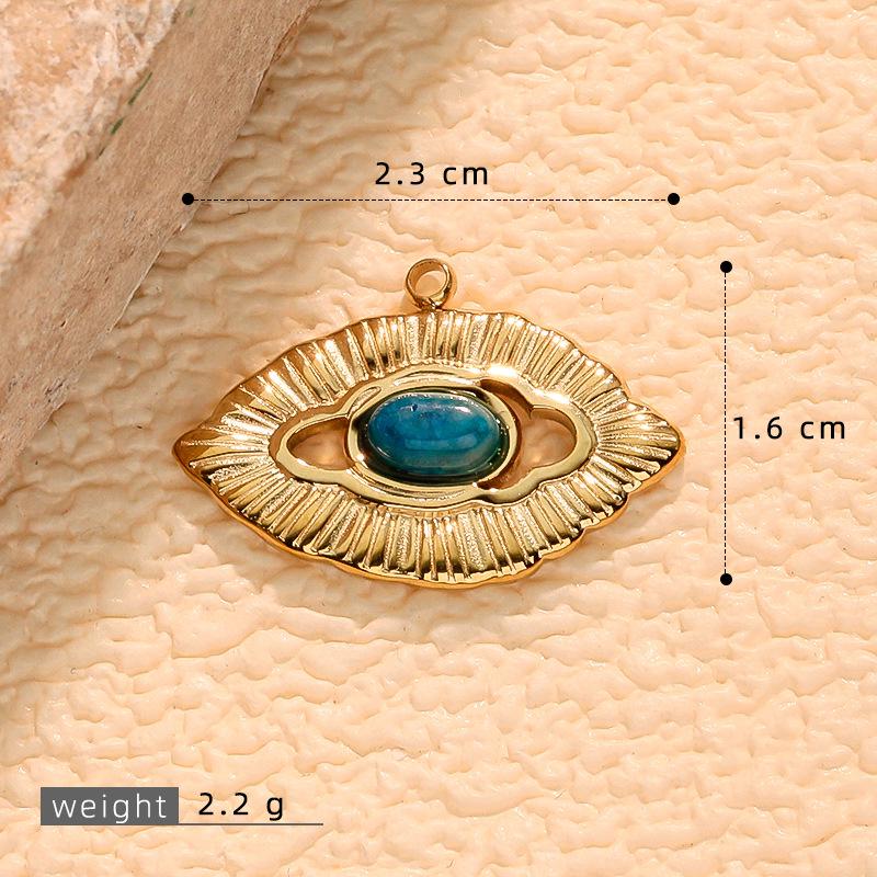Stainless Steel Geometric Heart Pendant & Mini Eye DIY Jewelry Accessories