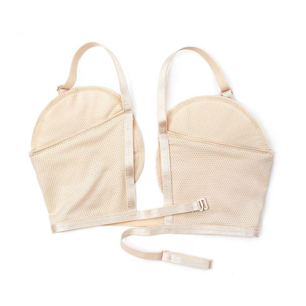 Anti-Sweat Sweat Underarm Pads Bra Skin Tone Perspiration Absorbing Pads Underarm Sweat Pads Women Mesh face Lightcolor
