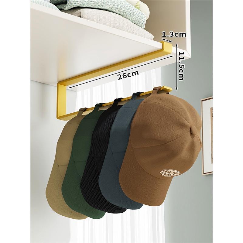 

1pc Baseball Cap Holder Rack, Can Hold Up To 6 Caps, Suitable For Home And Wardrobe Cap Storage, Ideal For Household Use And Closet Cap Organizer Golden - 1pc різнокольоровий