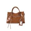 New retro versatile rivet locomotive bag head layer soft leather hand bag sweet cool spice girl style shoulder messenger bag