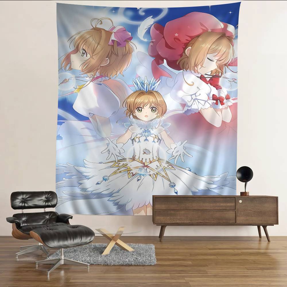 Card Captor Sakura Anime Colorful Tapestry Wall Hanging Bohemian Wall Tapestries Mandala Wall Art Decor