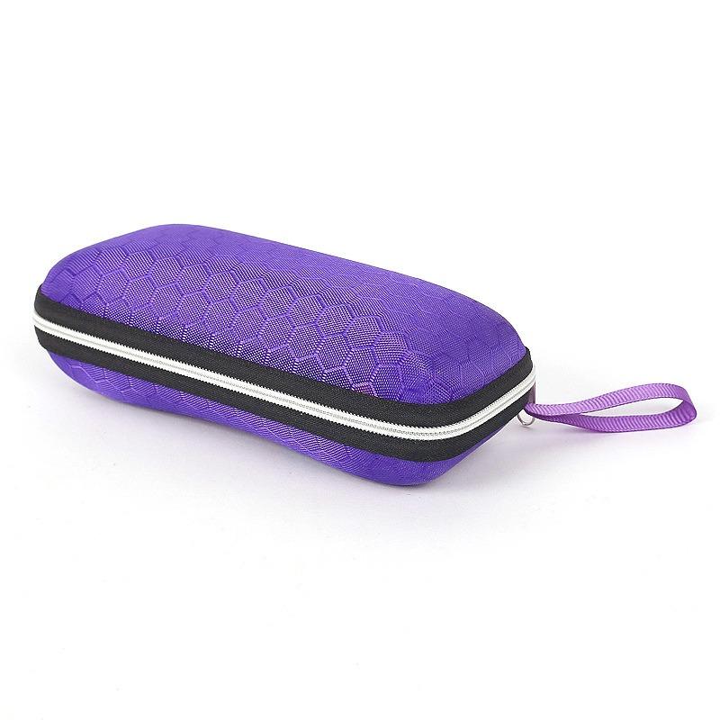 1 Stück Neue Waben-Reißverschluss-Brillenetui tragbar Sonnenbrillenetui Reißverschlusstasche Hartes Brillenetui Brillenaufbewahrungsbox