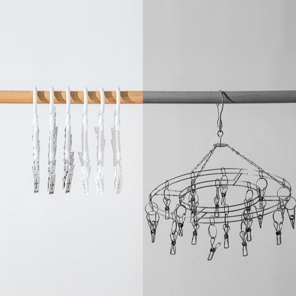 5pcs 8 Clips Drying Clips Windproof Underwear Drying Pants Clip Clothes Drying Hanger  Student Home
